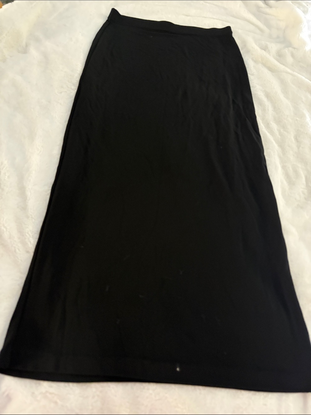 DKNY Black Maxi A-Line Skirt - Sleek Straight Silhouette